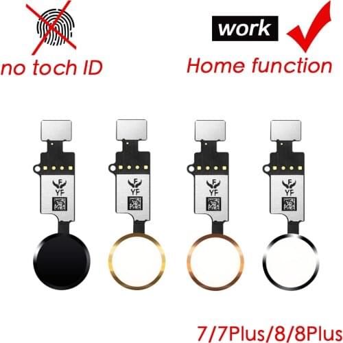 Home Button Key With Flex Cable For iPhone 5S SE 6 6Plus 6sPlus 7 7Plus 8G 8 Plus black/white/gold/rose gold phone Replacement