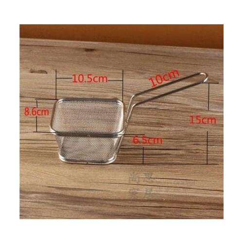 A01 Kitchen cooking tool 304 Stainless Steel Fried Dumplings Chicken Basket French Fries Circle Oil Sieve Colanders & Strainers