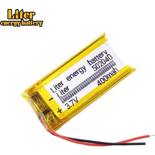 3.7V 400mAh 502040 Lithium Polymer LiPo Rechargeable Battery ion cells For Mp3 Mp4 Mp5 DIY PAD DVD E-book bluetooth headset