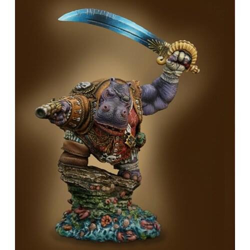 1/24 resin model full body model hippo pirate model handmade free shipping R246