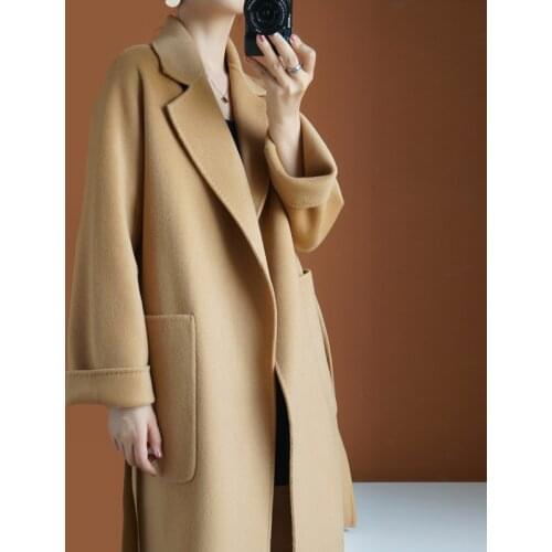 Fashion Winter 100% Wool Coat Korean Style Women Coat Woman Jacket Women Clothes Coats and Jackets Women Casaco Feminino WPY1401