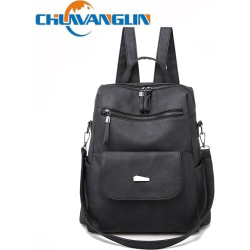 Chuwanglin Fashion Women Backpack Youth Leather Backpacks for Teenage Girls Female School Shoulder Bag Bagpack mochila D0290