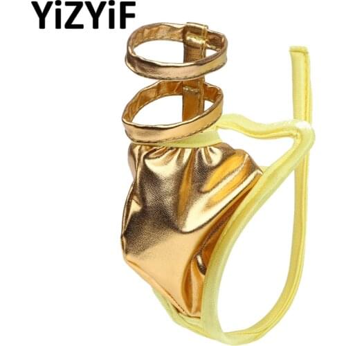 Swimwear Men Gay Underwear Men C-string Thong Bikini Briefs Shorts Lingerie Patent Leather Crotchless Underpants Male Panties