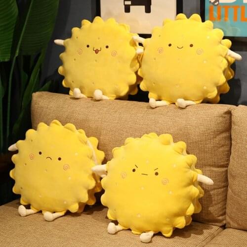 New 40CM Cartoon Biscuits Pillow Plush Cushion Plush Toy Doll Kids Home Decor Biscuits Seat Cushion Home Decor