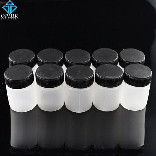 OPHIR 10x Airbrush Plastic 22cc Bottles Professional Spray Paint Cup Color Bottles _AC039-10X