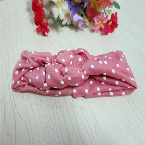 5 Colors Dot Nylon Headband For Children Cross Elastic Hair band Knotted Turban Headbands Toddler Baby Girl Hair Accessories