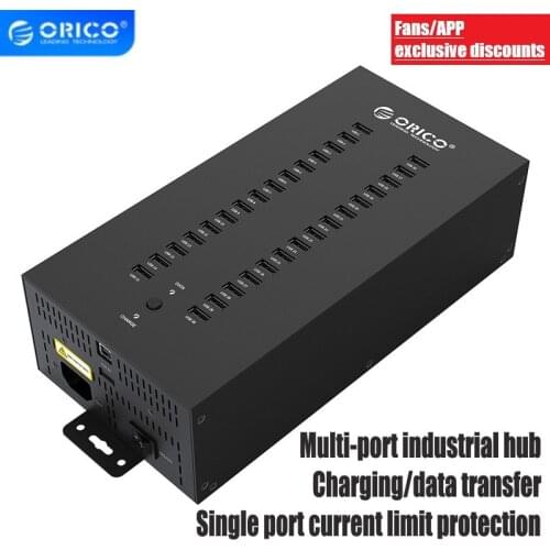 ORICO 10-30 Port Industrial Hub USB2.0 Hub Supports Multi-Port Charging Data Transmission Single Port Current Limit Protection