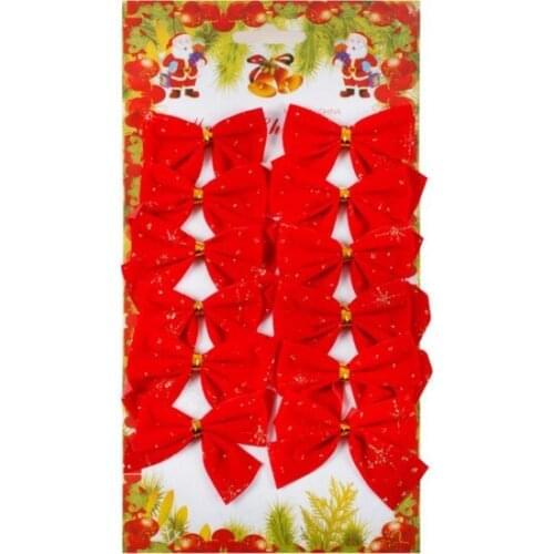 Christmas Pine Tree Red christmas Ornament 5,5 cm12 Pcs christmas decorations рождественские украшения