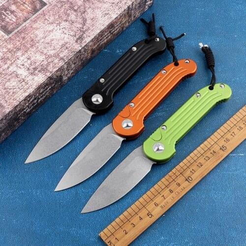 3-color 440 blade aluminum handle outdoor equipment camping hunting self-defense EDC tool kitchen fruit folding knife
