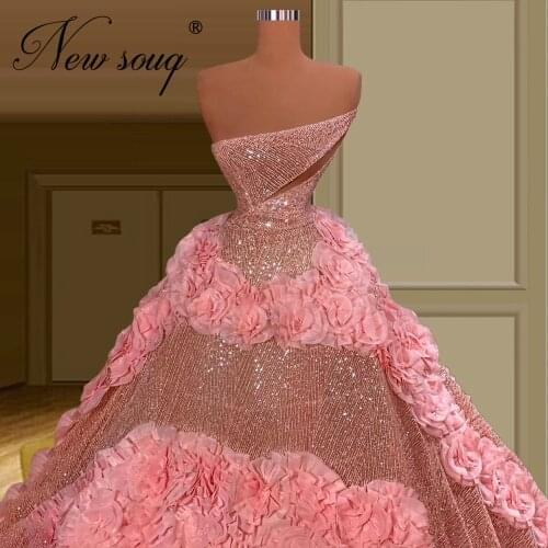 Dubai Haute Couture Evening Dresses Ball Gown Photography Dress For Women Party Night 2021 Robe De Soiree Arabic Evening Gowns