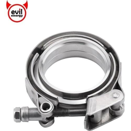 Evil energy 2.5"/3.0"/3.5"/4.0" Exhaust V Band Clamp Male Female Flange Quick Release Clamp For Turbo Intercooler Downpipe
