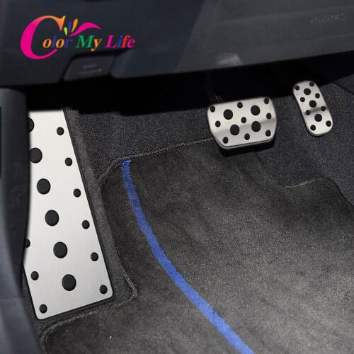 Color My Life Stainless Steel Car Pedal Protection Cover for Toyota Hilux Revo 2015 - 2021 AT Gas Brake Dead Pedals Protector