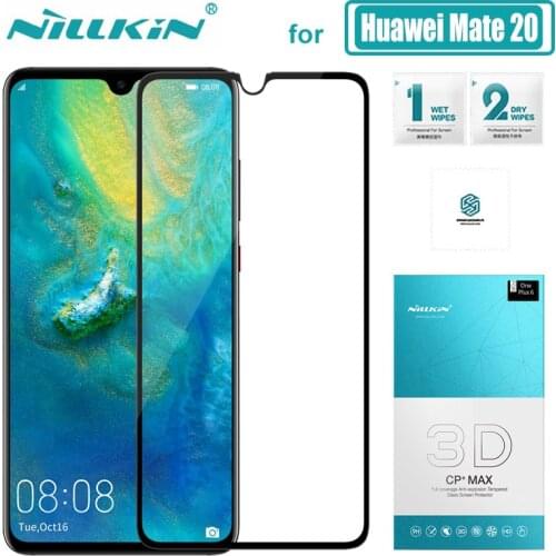 Huawei Mate 20 Glass Nillkin CP+ Max Full Cover 3D Tempered Glass Mate20 Screen Protector for Huawei Mate 20 Nilkin Glass Film