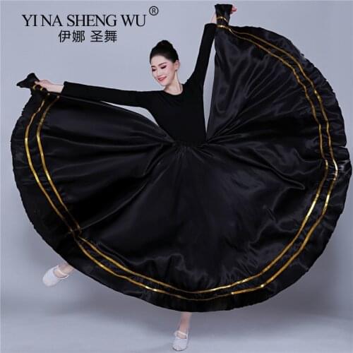 Women Spanish Flamenco Costume Belly Dance Skirt Stage Performance Competition Big Swing Dresses Gypsy Style Bullfight Costumes