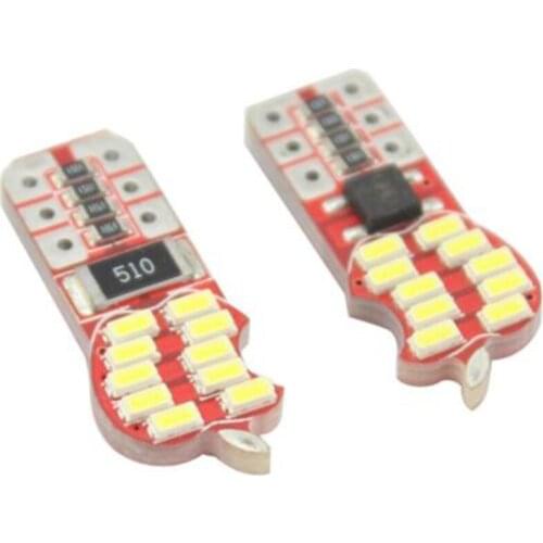 100pcs/lot 10 3014 LED 20 SMD CANBUS ERROR FREE 194 W5W 168 Car Side Wedge Light bulb White Blue Red