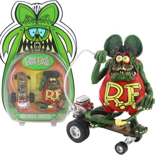 13cm Sidewalk Surfer Skateboard Rat Fink Ed Big Daddy Roth PVC Action Figure Collectible Model Toy Doll