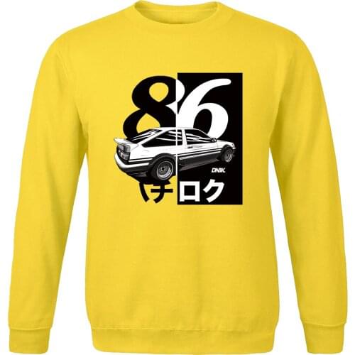 2020 Hip Hop Fashion solid color tops Japen Anime Initial D spring autumn tracksuits Funny Mans Slim Fit Streetwear Sweatshirts