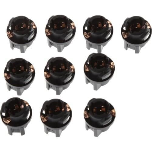2020 New 10Pcs Lamp Auto Bulb Automotive Lightbulb 12V 1.2W T5 halogen bulbs T5 sockets