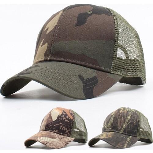 2021 Camouflage Hat Summer Wild Sun Hat Female Korean Mesh Breathable Outdoor Sunscreen Cap for Mens Baseball Cap Running Caps