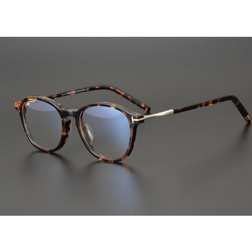 Acetate Glasses Frame Vintage Unisex Full Rim Myopia Eyewear Brand Designer Clear Lens Goggle Optical Eyeglasses Spectacles