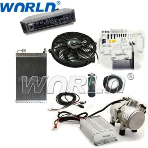 Auto AC Air Conditioning Without Gasoline 12V/24V Universal Conditioner Assembly Truck Excavator Model Parts Match Accessories
