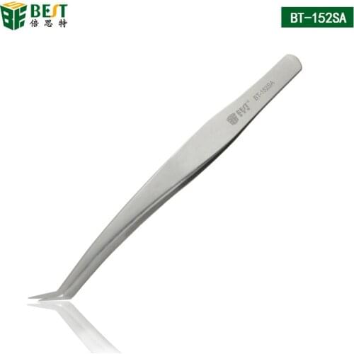 BST-152SA 100% brand Stainless Steel anti-static eyelash tweezers superhard Eyelash Extension tool Best Quality Tweezer