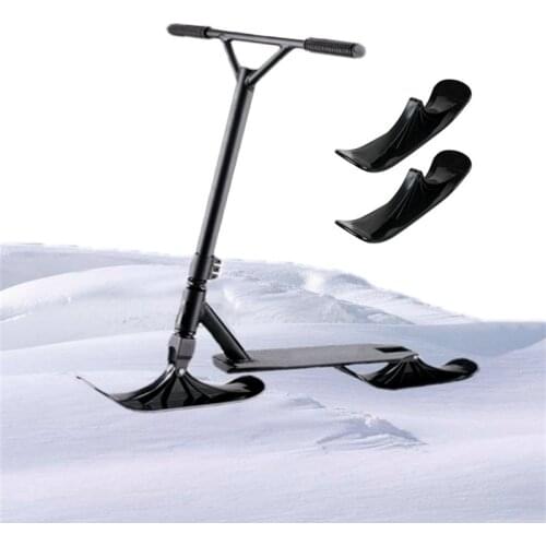 Snow Sid Sled for Scooter Parts 38cm*11cm Ice Skiing Board 2 Wheels Scooter Accessories Kids Winter Outdoor Skating Front Rear