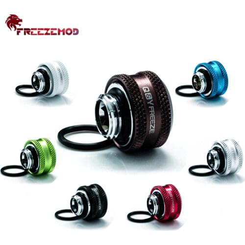 FREEZEMOD OD 14mm Hard Tube Fitting With Allen Key Hole G1/4" Thread PETG Pipe Connection MOD YGKN-C14 Multi Color