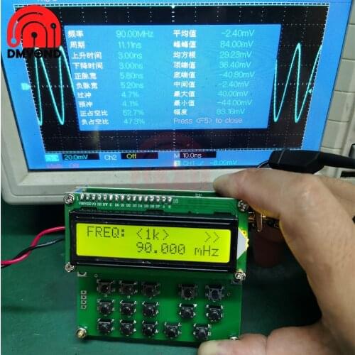 ADF4351 Source VFO Variable-Frequency Oscillator Signal Generator V1.02 XH D6 35MHz-4000MHz Digital LCD Display Signal Generator