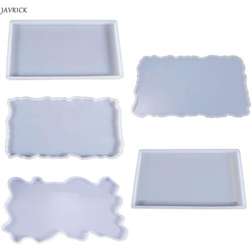 Crystal Epoxy Resin Mold Fruit Plate Casting Silicone Mould Handmade DIY Crafts Tray Making Tool