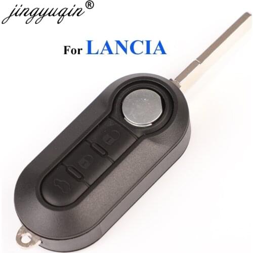 Jingyuqin Flip 3 Buttons Remote Key Shell for Lancia Ypsilon Car Alarm Fob Colorful Combo Case