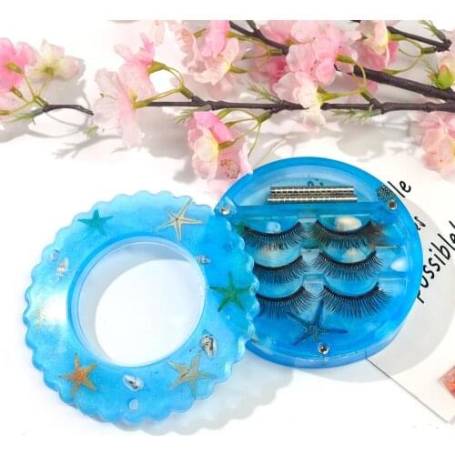 False Eyelashes Storage Box Resin Mold Packaging Lash Boxes Moldes De Silicona Empty Case Individual Lash Volume Display Tools