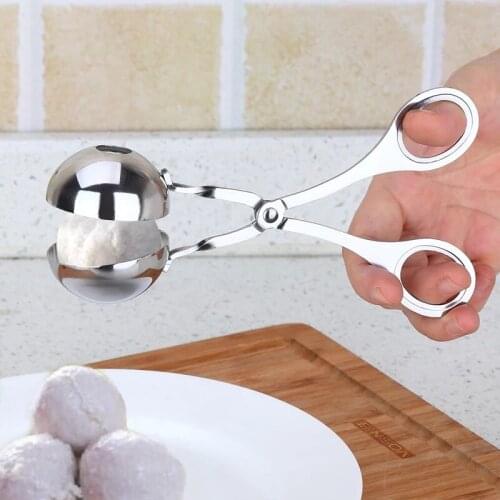 Kitchen Convenient Meatball Maker Stainless Steel Stuffed Meatball Clip DIY Fish Meat Rice Ball Maker Meatball Mold Tools