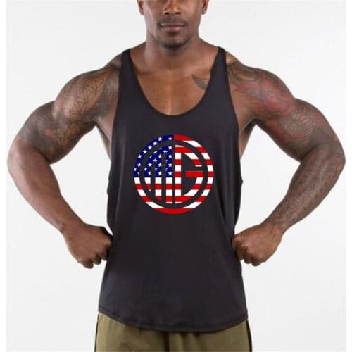 Muscleguys Fitness Clothing Y Back Tank Top Men Bodybuilding Stringer Singlets Mens Workout Shirt Gyms Vests Cotton Muscle Tank