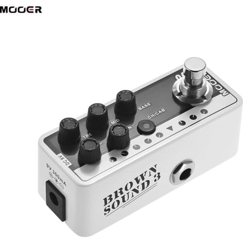 MOOER MICRO PREAMP Series 005 BROWN SOUND 3 Modern Day 80s Digital Preamp Preamplifier Guitar Effect Pedal True Bypass
