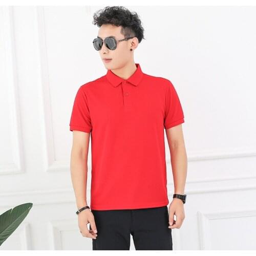 Short-sleeved mens quick-drying lapel overalls breathable t-shirt sweat-absorbent t-shirt
