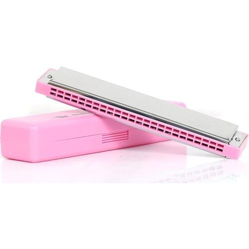 Genuine Swan 24 hole harmonica C tone beginners playing polyphonic harmonica Swan harmonica Three colors optional