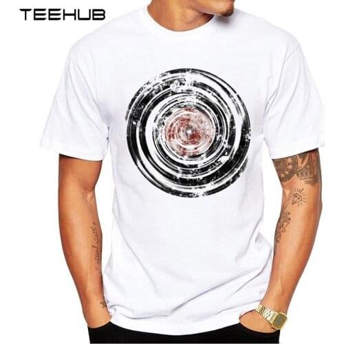 2019 TEEHUB New Cool Mens Fashion Old Vinyl Records Design T-Shirt Short Sleeve O-neck Tops Hipster Tee