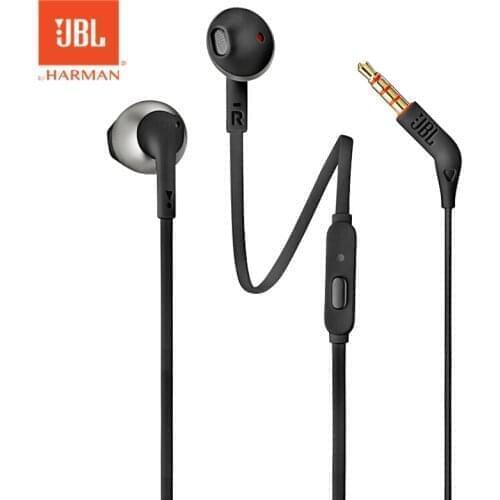 JBL T205 3.5mm Original Wired in-Ear Headphones Game Music Sport Ear Phone Hands-free with Mic For iPhone Android Smartphone