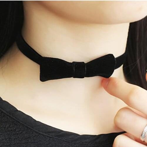 Cute Girls New Velvet Bowknot Choker Necklace Women Gothic Punk Collar Female Jewelry Girlsfriend Party Gift