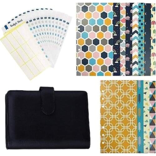 PPYY-Budget Envelope Budget Binder 26 Pcs PU Leather Budget Cash Envelopes Cash Binder Money Organizer for Budgeting