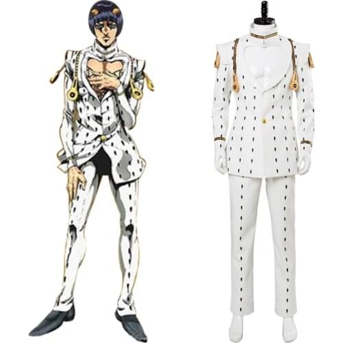 JoJos Bizarre Adventure Cosplay Costume Bruno Golden Wind Bruno Bucciarati Cosplay Costume Outfie Full Set Halloween Carnival