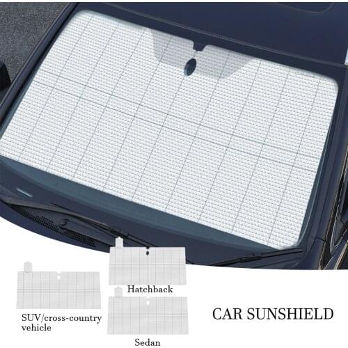 Durable Car Sunshade Universal Front Windshield Folding Thickened Aluminum Foil Sunscreen Anti-Ultraviolet Summer Sun Visor