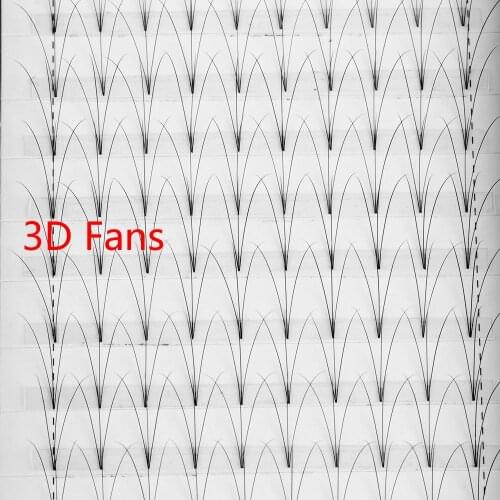 12Lines 3D~10D Russian Premade Volume Fans Eyelashes Extension C Curl 007 Thickness Heat Bonded Eyelashes Makeup Tools Handmade