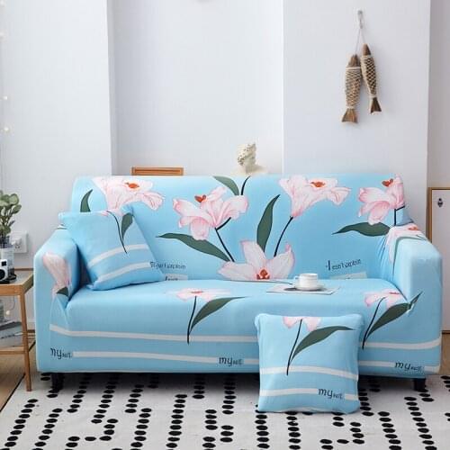Floral Printed Sofa Cover Universal Spandex All-inclusive Couch Cover 1/2/3/4-seat Stretch Tight Wrap Slipcover Pets Cover