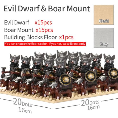 XINH xh1535 Boar Mount Lord Rings King Mini Building Blocks Figures Bricks Toys for Children