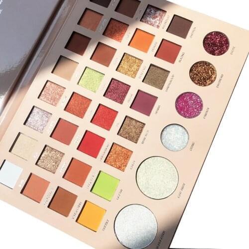 Overseas 38 Colors Professional Multi-Color Pressed Powder Shimmer Eye Shadow Highlighter Palette Beauty Makeup Kit