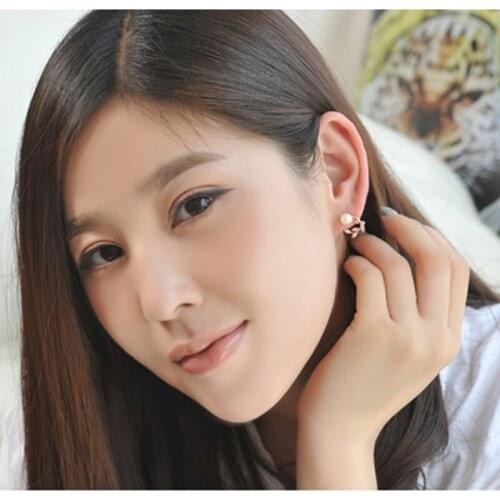 TJP Trendy Female Pearl Crystal Leaf Stud Earrings For Women Jewelry Top Qaulity Silver 925 Earrings For Girl Accessories Bijou