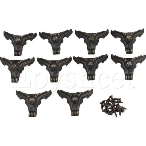 10pcs Zinic Alloy Antique Corner Decorative Leg Corner Protector Owl Foot Type
