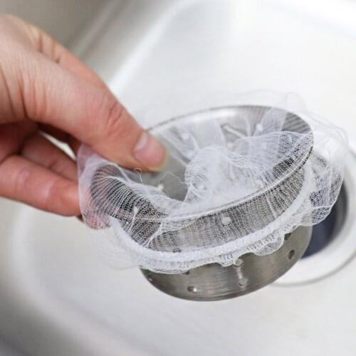100pcs Kitchen Sink Filter Sink Drain Hole Trash Strainer Bag Mesh Strainer Disposable Garbage Bag Filter Wash Basin Bag